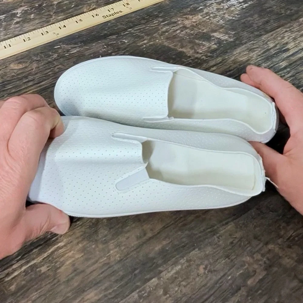 White Slip-On Men's Shoes